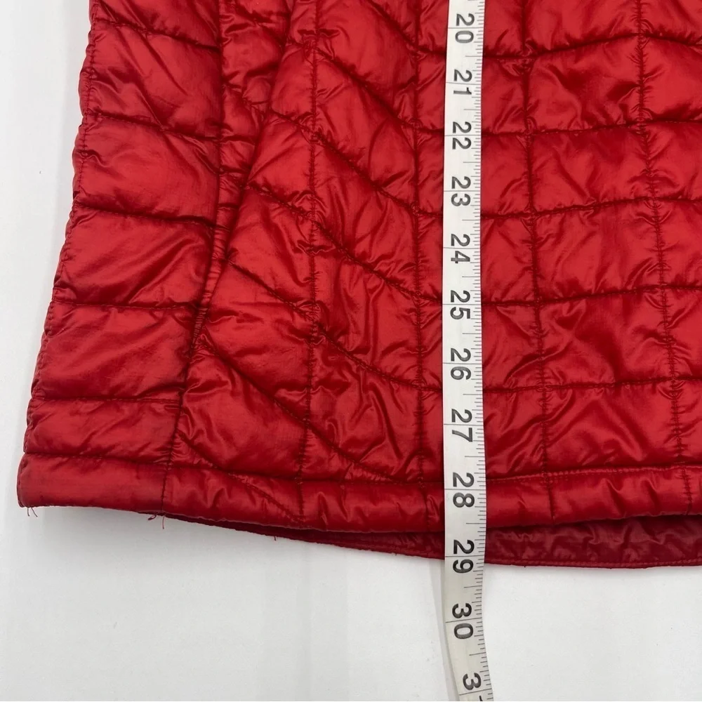 The North Face Mens Thermoball Eco Jacket Red Quilted Puffer Full Zip Sz XLarge